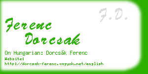 ferenc dorcsak business card